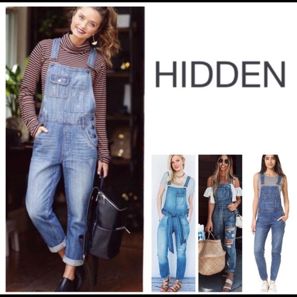 Hidden Jeans Bailey Boyfriend Overalls 